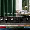 MIULEE Christmas Velvet Curtains 96 Inches Long 2 Panels Set for Bedroom, Pinch Pleat Back Tab Thermal Insulated Living Room Darkening Drapes Pleated Blackout Floor to Ceiling Curtain with Hooks, Red(Emerald Green)