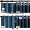 MIULEE Christmas Velvet Curtains 96 Inches Long 2 Panels Set for Bedroom, Pinch Pleat Back Tab Thermal Insulated Living Room Darkening Drapes Pleated Blackout Floor to Ceiling Curtain with Hooks, Red(Dark Slate)