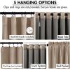 MIULEE Christmas Velvet Curtains 96 Inches Long 2 Panels Set for Bedroom, Pinch Pleat Back Tab Thermal Insulated Living Room Darkening Drapes Pleated Blackout Floor to Ceiling Curtain with Hooks, Red(Camel Beige)