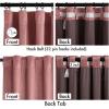 MIULEE Christmas Velvet Curtains 96 Inches Long 2 Panels Set for Bedroom, Pinch Pleat Back Tab Thermal Insulated Living Room Darkening Drapes Pleated Blackout Floor to Ceiling Curtain with Hooks, Red(Dusty Rose)