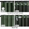 MIULEE Christmas Velvet Curtains 96 Inches Long 2 Panels Set for Bedroom, Pinch Pleat Back Tab Thermal Insulated Living Room Darkening Drapes Pleated Blackout Floor to Ceiling Curtain with Hooks, Red(Olive Green)