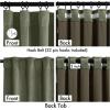 MIULEE Christmas Velvet Curtains 96 Inches Long 2 Panels Set for Bedroom, Pinch Pleat Back Tab Thermal Insulated Living Room Darkening Drapes Pleated Blackout Floor to Ceiling Curtain with Hooks, Red(Sage Green)