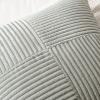 MIULEE Christmas White Corduroy Pillow Covers Pack of 2 Boho Decorative Spliced Throw Pillow Covers Soft Couch Pillowcases Cross Patchwork Textured Cushion Covers for Living Room Bed Sofa 18×18 inch(Silver Grey)