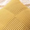 MIULEE Christmas White Corduroy Pillow Covers Pack of 2 Boho Decorative Spliced Throw Pillow Covers Soft Couch Pillowcases Cross Patchwork Textured Cushion Covers for Living Room Bed Sofa 18×18 inch(Golden Mustard)