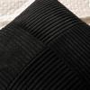 MIULEE Christmas White Corduroy Pillow Covers Pack of 2 Boho Decorative Spliced Throw Pillow Covers Soft Couch Pillowcases Cross Patchwork Textured Cushion Covers for Living Room Bed Sofa 18×18 inch(Black)