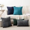 MIULEE Christmas White Corduroy Pillow Covers Pack of 2 Boho Decorative Spliced Throw Pillow Covers Soft Couch Pillowcases Cross Patchwork Textured Cushion Covers for Living Room Bed Sofa 18×18 inch(Grey)