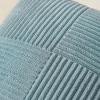 MIULEE Christmas White Corduroy Pillow Covers Pack of 2 Boho Decorative Spliced Throw Pillow Covers Soft Couch Pillowcases Cross Patchwork Textured Cushion Covers for Living Room Bed Sofa 18×18 inch(Dusty Blue)