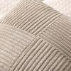 MIULEE Christmas White Corduroy Pillow Covers Pack of 2 Boho Decorative Spliced Throw Pillow Covers Soft Couch Pillowcases Cross Patchwork Textured Cushion Covers for Living Room Bed Sofa 18×18 inch(Light Brown)