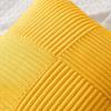 MIULEE Christmas White Corduroy Pillow Covers Pack of 2 Boho Decorative Spliced Throw Pillow Covers Soft Couch Pillowcases Cross Patchwork Textured Cushion Covers for Living Room Bed Sofa 18×18 inch(Golden Yellow)