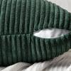 MIULEE Christmas White Corduroy Pillow Covers Pack of 2 Boho Decorative Spliced Throw Pillow Covers Soft Couch Pillowcases Cross Patchwork Textured Cushion Covers for Living Room Bed Sofa 18×18 inch(Army Green)