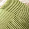 MIULEE Christmas White Corduroy Pillow Covers Pack of 2 Boho Decorative Spliced Throw Pillow Covers Soft Couch Pillowcases Cross Patchwork Textured Cushion Covers for Living Room Bed Sofa 18×18 inch(Green)