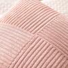 MIULEE Christmas White Corduroy Pillow Covers Pack of 2 Boho Decorative Spliced Throw Pillow Covers Soft Couch Pillowcases Cross Patchwork Textured Cushion Covers for Living Room Bed Sofa 18×18 inch(Pink)