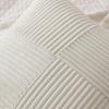 MIULEE Christmas White Corduroy Pillow Covers Pack of 2 Boho Decorative Spliced Throw Pillow Covers Soft Couch Pillowcases Cross Patchwork Textured Cushion Covers for Living Room Bed Sofa 18×18 inch(Beige)