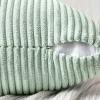 MIULEE Christmas White Corduroy Pillow Covers Pack of 2 Boho Decorative Spliced Throw Pillow Covers Soft Couch Pillowcases Cross Patchwork Textured Cushion Covers for Living Room Bed Sofa 18×18 inch(Mint)