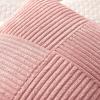 MIULEE Christmas White Corduroy Pillow Covers Pack of 2 Boho Decorative Spliced Throw Pillow Covers Soft Couch Pillowcases Cross Patchwork Textured Cushion Covers for Living Room Bed Sofa 18×18 inch(Blush Pink)