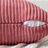 MIULEE Christmas White Corduroy Pillow Covers Pack of 2 Boho Decorative Spliced Throw Pillow Covers Soft Couch Pillowcases Cross Patchwork Textured Cushion Covers for Living Room Bed Sofa 18×18 inch(Cranberry Red)