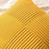 MIULEE Christmas White Corduroy Pillow Covers Pack of 2 Boho Decorative Spliced Throw Pillow Covers Soft Couch Pillowcases Cross Patchwork Textured Cushion Covers for Living Room Bed Sofa 18×18 inch(Mustard Yellow)