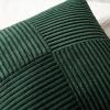 MIULEE Christmas White Corduroy Pillow Covers Pack of 2 Boho Decorative Spliced Throw Pillow Covers Soft Couch Pillowcases Cross Patchwork Textured Cushion Covers for Living Room Bed Sofa 18×18 inch(Army Green)