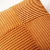 MIULEE Christmas White Corduroy Pillow Covers Pack of 2 Boho Decorative Spliced Throw Pillow Covers Soft Couch Pillowcases Cross Patchwork Textured Cushion Covers for Living Room Bed Sofa 18×18 inch(Burnt Orange)