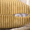 MIULEE Christmas White Corduroy Pillow Covers Pack of 2 Boho Decorative Spliced Throw Pillow Covers Soft Couch Pillowcases Cross Patchwork Textured Cushion Covers for Living Room Bed Sofa 18×18 inch(Khaki)
