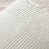 MIULEE Christmas White Corduroy Pillow Covers Pack of 2 Boho Decorative Spliced Throw Pillow Covers Soft Couch Pillowcases Cross Patchwork Textured Cushion Covers for Living Room Bed Sofa 18×18 inch(White)