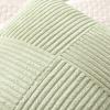 MIULEE Christmas White Corduroy Pillow Covers Pack of 2 Boho Decorative Spliced Throw Pillow Covers Soft Couch Pillowcases Cross Patchwork Textured Cushion Covers for Living Room Bed Sofa 18×18 inch(Light Green)