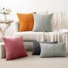 MIULEE Christmas White Corduroy Pillow Covers Pack of 2 Boho Decorative Spliced Throw Pillow Covers Soft Couch Pillowcases Cross Patchwork Textured Cushion Covers for Living Room Bed Sofa 18×18 inch(Silver Grey)
