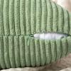 MIULEE Christmas White Corduroy Pillow Covers Pack of 2 Boho Decorative Spliced Throw Pillow Covers Soft Couch Pillowcases Cross Patchwork Textured Cushion Covers for Living Room Bed Sofa 18×18 inch(Sage Green)