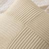MIULEE Christmas White Corduroy Pillow Covers Pack of 2 Boho Decorative Spliced Throw Pillow Covers Soft Couch Pillowcases Cross Patchwork Textured Cushion Covers for Living Room Bed Sofa 18×18 inch(Cream)