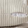 MIULEE Christmas White Corduroy Pillow Covers Pack of 2 Boho Decorative Spliced Throw Pillow Covers Soft Couch Pillowcases Cross Patchwork Textured Cushion Covers for Living Room Bed Sofa 18×18 inch(Beige)