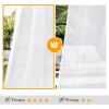 MIULEE Cream Beige Privacy Outdoor Curtains Waterproof Non-See-Through Semi Sheer 2 Panels Set Elegant Rod Pocket for Patio, Porch, Pergola, Cabana, Gazebo, 52 X 84 Inch Long(White)