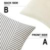 MIULEE Dark Green Patchwork Farmhouse Pillow Covers 18×18 Inch, Pack of 2 Striped Linen Decorative Modern Accent Pillow Cases for Sofa Couch Bedroom(Black)