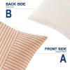 MIULEE Dark Green Patchwork Farmhouse Pillow Covers 18×18 Inch, Pack of 2 Striped Linen Decorative Modern Accent Pillow Cases for Sofa Couch Bedroom(Burnt Orange)
