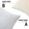 MIULEE Dark Green Patchwork Farmhouse Pillow Covers 18×18 Inch, Pack of 2 Striped Linen Decorative Modern Accent Pillow Cases for Sofa Couch Bedroom(Light Blue)