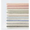 MIULEE Dark Green Patchwork Farmhouse Pillow Covers 18×18 Inch, Pack of 2 Striped Linen Decorative Modern Accent Pillow Cases for Sofa Couch Bedroom(Rust)
