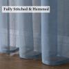 MIULEE Dark Green Sheer Curtains 36 inch Length 2 Panels Kitchen Window Curtains Over Sink, Christmas Short Small Tiers for Bathroom Cafe Linen Textured Light Filtering Half Curtain Rod Pocket Decor(Dusty Blue)