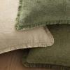MIULEE Decorative Black Throw Pillow Covers 20×20 Inch Set of 2 Soft Cozy Boho Farmhouse Couch Pillow Covers with Tassels Chenille Accent Pillowcases for Spring Sofa Bed Living Room Home Decor(Olive Green)
