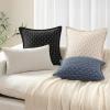 MIULEE Decorative Burlap Linen Throw Pillows Covers 18×18 Inch Christmas Olive Green Spring Vintage Couch Pillow Covers Modern Farmhouse Pillowcase Woven Textured Cushion Cases for Sofa Bed Livingroom(Blue)