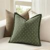 MIULEE Decorative Burlap Linen Throw Pillows Covers 18×18 Inch Christmas Olive Green Spring Vintage Couch Pillow Covers Modern Farmhouse Pillowcase Woven Textured Cushion Cases for Sofa Bed Livingroom(Olive Green)