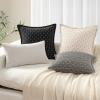 MIULEE Decorative Burlap Linen Throw Pillows Covers 18×18 Inch Christmas Olive Green Spring Vintage Couch Pillow Covers Modern Farmhouse Pillowcase Woven Textured Cushion Cases for Sofa Bed Livingroom(Black)