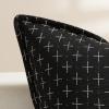 MIULEE Decorative Burlap Linen Throw Pillows Covers 18×18 Inch Christmas Olive Green Spring Vintage Couch Pillow Covers Modern Farmhouse Pillowcase Woven Textured Cushion Cases for Sofa Bed Livingroom(Black)