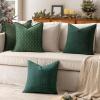 MIULEE Decorative Burlap Linen Throw Pillows Covers 18×18 Inch Christmas Olive Green Spring Vintage Couch Pillow Covers Modern Farmhouse Pillowcase Woven Textured Cushion Cases for Sofa Bed Livingroom(Army Green)