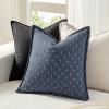 MIULEE Decorative Burlap Linen Throw Pillows Covers 18×18 Inch Christmas Olive Green Spring Vintage Couch Pillow Covers Modern Farmhouse Pillowcase Woven Textured Cushion Cases for Sofa Bed Livingroom(Blue)