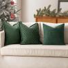 MIULEE Decorative Burlap Linen Throw Pillows Covers 18×18 Inch Christmas Olive Green Spring Vintage Couch Pillow Covers Modern Farmhouse Pillowcase Woven Textured Cushion Cases for Sofa Bed Livingroom(Army Green)