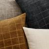 MIULEE Decorative Chenille Check Throw Pillow Covers Vintage Plaid Couch Pillows 18×18 Inch Set of 2 Neutral Boho Farmhouse Cushion Covers Modern Home Decor for Sofa Bed Living Room Brown(Black)
