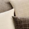 MIULEE Decorative Chenille Check Throw Pillow Covers Vintage Plaid Couch Pillows 18×18 Inch Set of 2 Neutral Boho Farmhouse Cushion Covers Modern Home Decor for Sofa Bed Living Room Brown(Cream)