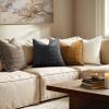 MIULEE Decorative Chenille Check Throw Pillow Covers Vintage Plaid Couch Pillows 18×18 Inch Set of 2 Neutral Boho Farmhouse Cushion Covers Modern Home Decor for Sofa Bed Living Room Brown(Black)