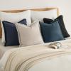 MIULEE Decorative Couch Pillow Covers Neutral Linen Fringe Throw Pillows Set of 4 Soft Rustic Cushions Boho Farmhouse Pillowcases for Bed Sofa Living Room Home Decor 18×18 Inch Beige/Brown/Green(Coastal Blue)
