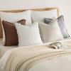 MIULEE Decorative Couch Pillow Covers Neutral Linen Fringe Throw Pillows Set of 4 Soft Rustic Cushions Boho Farmhouse Pillowcases for Bed Sofa Living Room Home Decor 18×18 Inch Beige/Brown/Green(Neutral)