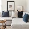 MIULEE Decorative Couch Pillow Covers Neutral Linen Fringe Throw Pillows Set of 4 Soft Rustic Cushions Boho Farmhouse Pillowcases for Bed Sofa Living Room Home Decor 18×18 Inch Beige/Brown/Green(Coastal Blue)